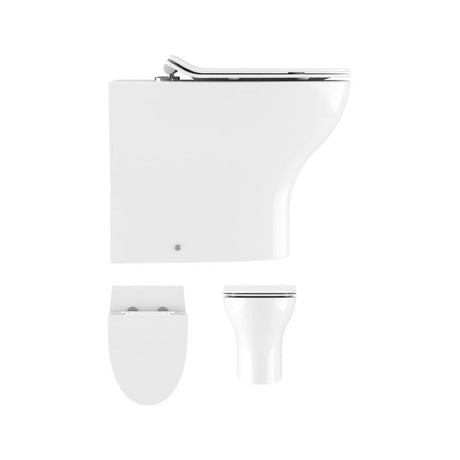Crosswater Back To Wall Toilet Crosswater KAI Compact Rimless Back to Wall Toilet with Soft Close Quick Release Seat