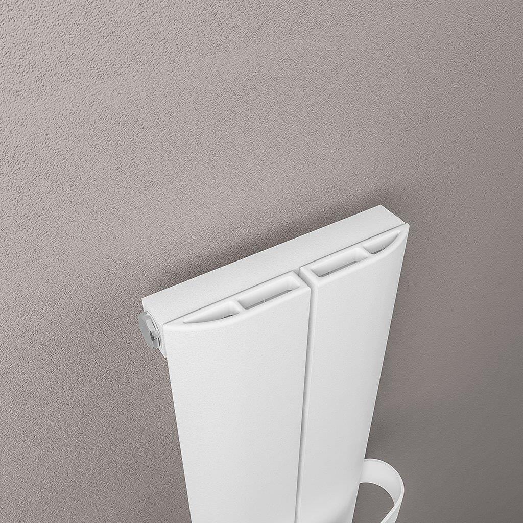 Eastbrook Panel Radiator Eastbrook Berlini Straight Vertical Aluminium Radiator in Matt White