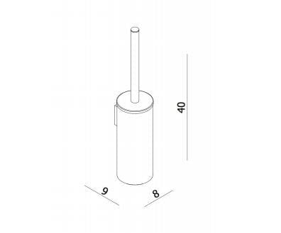 Crosswater Toilet Brush Holder Crosswater MPRO Wall Mounted Toilet Brush Set