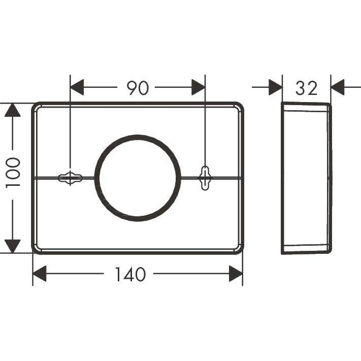 Hansgrohe Bins Hansgrohe Sanitary Bag Dispenser