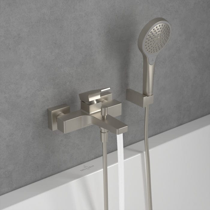 Villeroy & Boch Bath Shower Mixer Villeroy & Boch Architectura Square Wall Mounted Bath and Shower Mixer Tap