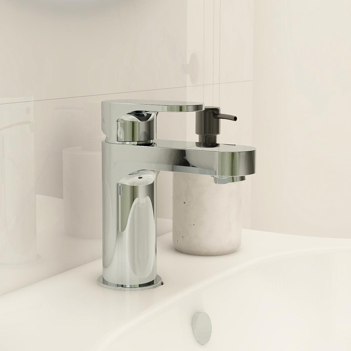Imex Mono Basin Tap Imex Ivan Basin Mixer Tap with Universal Waste in Chrome