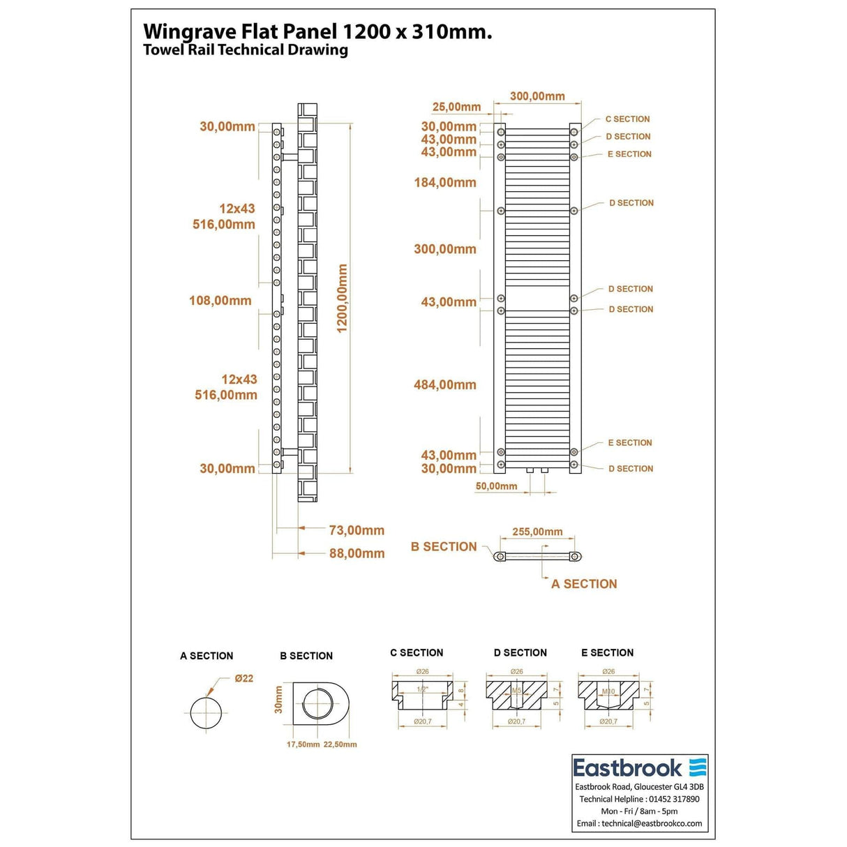 Eastbrook Flat Panel Radiator Eastbrook Wingrave Flat Panel Radiator In Matt Anthracite