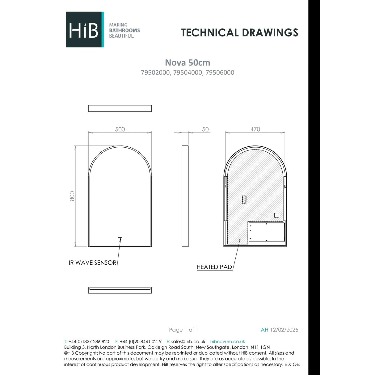 hib. Illuminated Mirror hib. Nova LED Illuminated Mirror