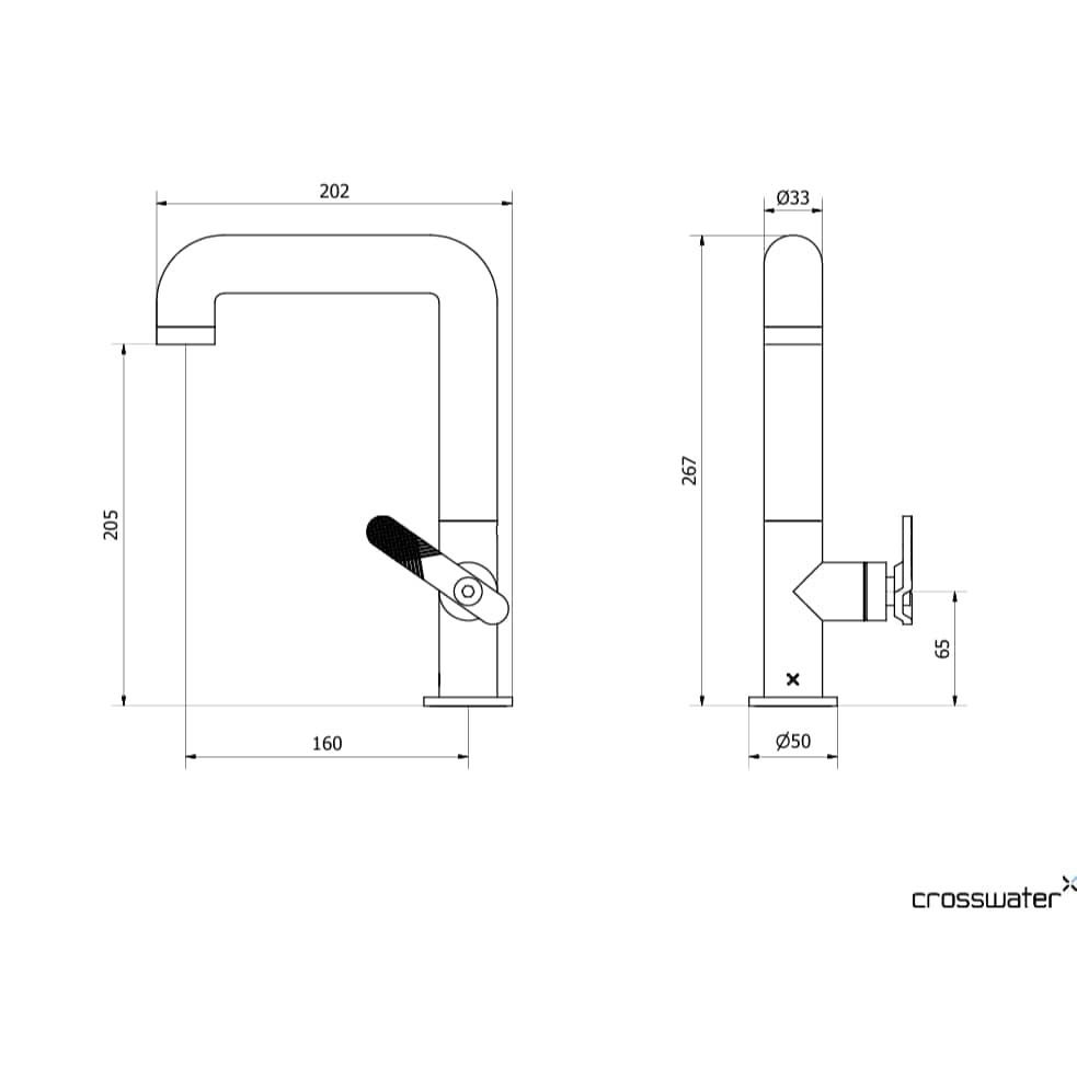 Crosswater Tall Basin Tap Crosswater Union Tall Mono Basin Mixer Tap
