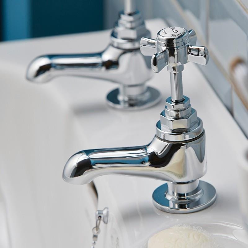 Heritage Pillar Basin Tap Heritage Dawlish Short Nose Basin Pillar Taps (Pair)