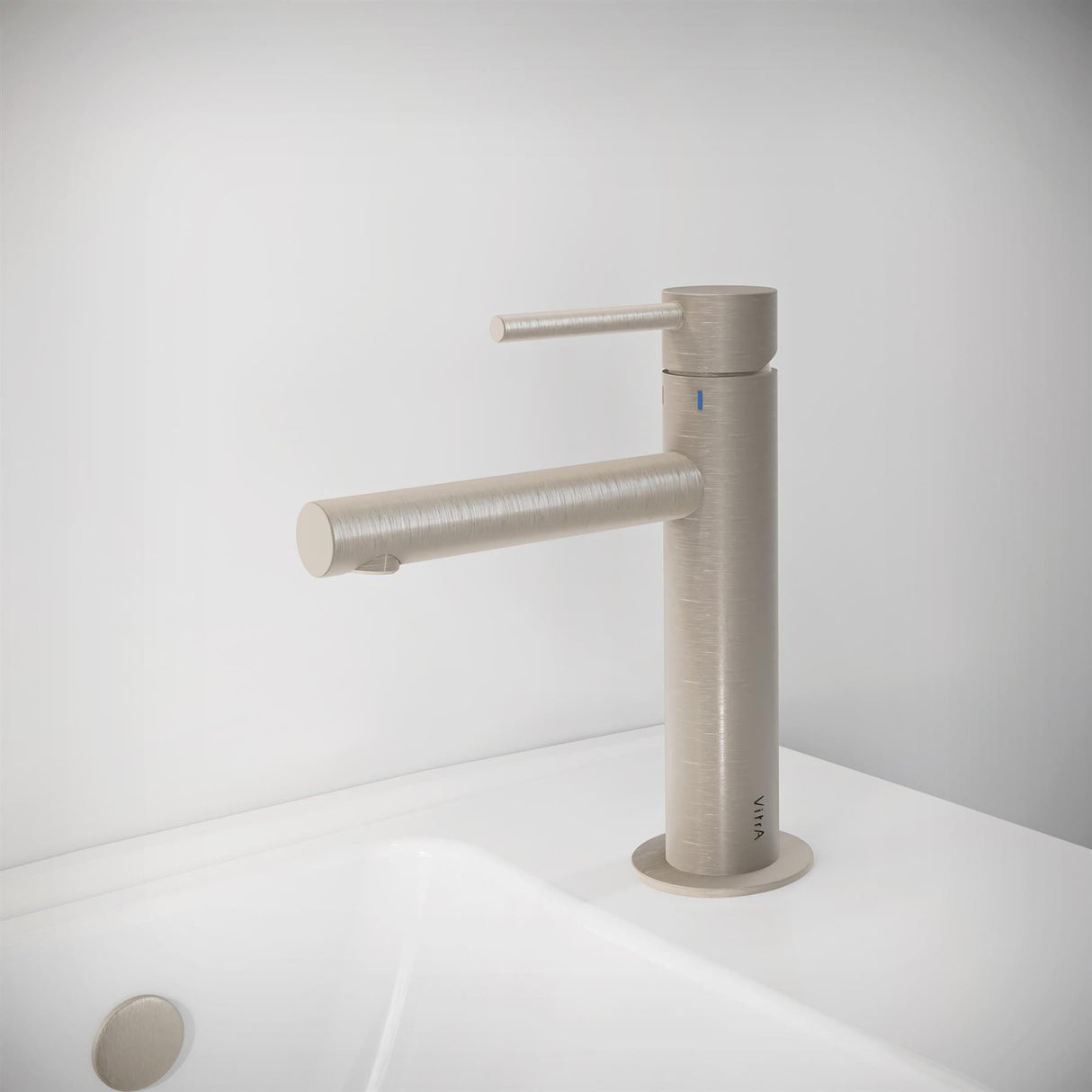 VitrA Mono Basin Tap Brushed Nickel VitrA Origin Basin Mixer Tap