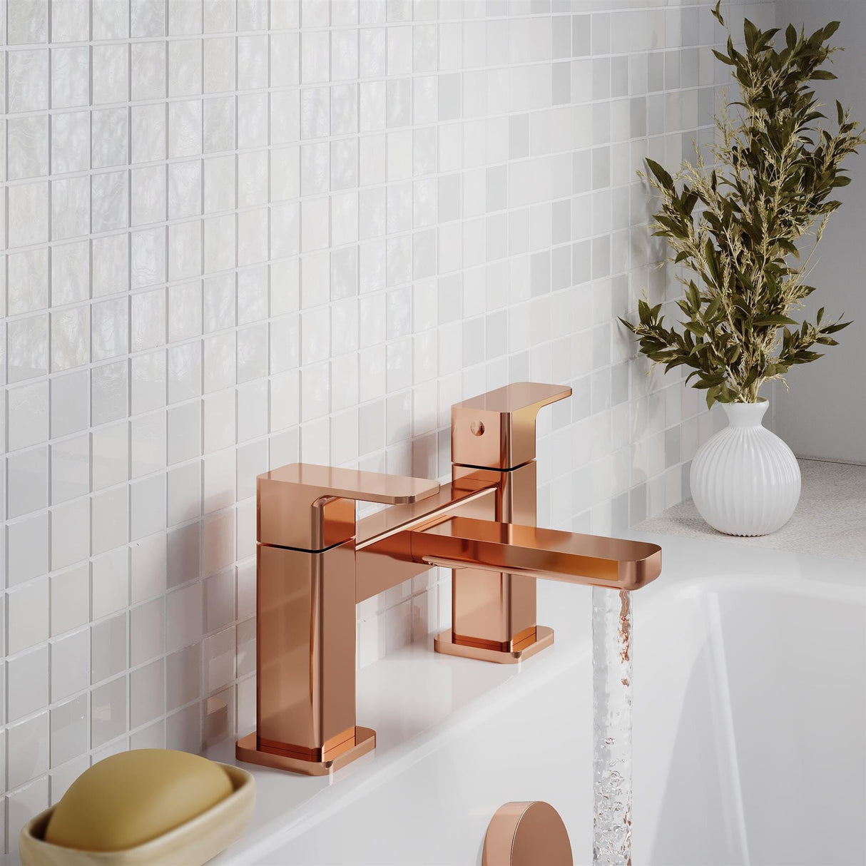 Aquarius Bathrooms Bath Mixer Aquarius Tetra 2-Hole Deck Mounted Bath Mixer Tap