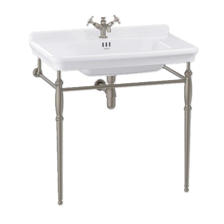 Burlington Wall Hung Basin 850mm / 3 / Brushed Nickel Washstand Burlington Guild Basin with Pedestal or Washstand