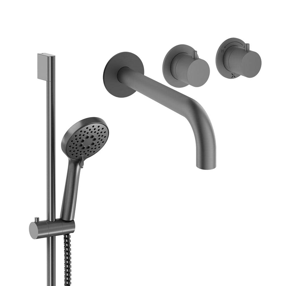 UK Bathroom Store Concealed Shower Set Crosswater Module Shower Set 4 with Riser Rail Kit and Bath Spout