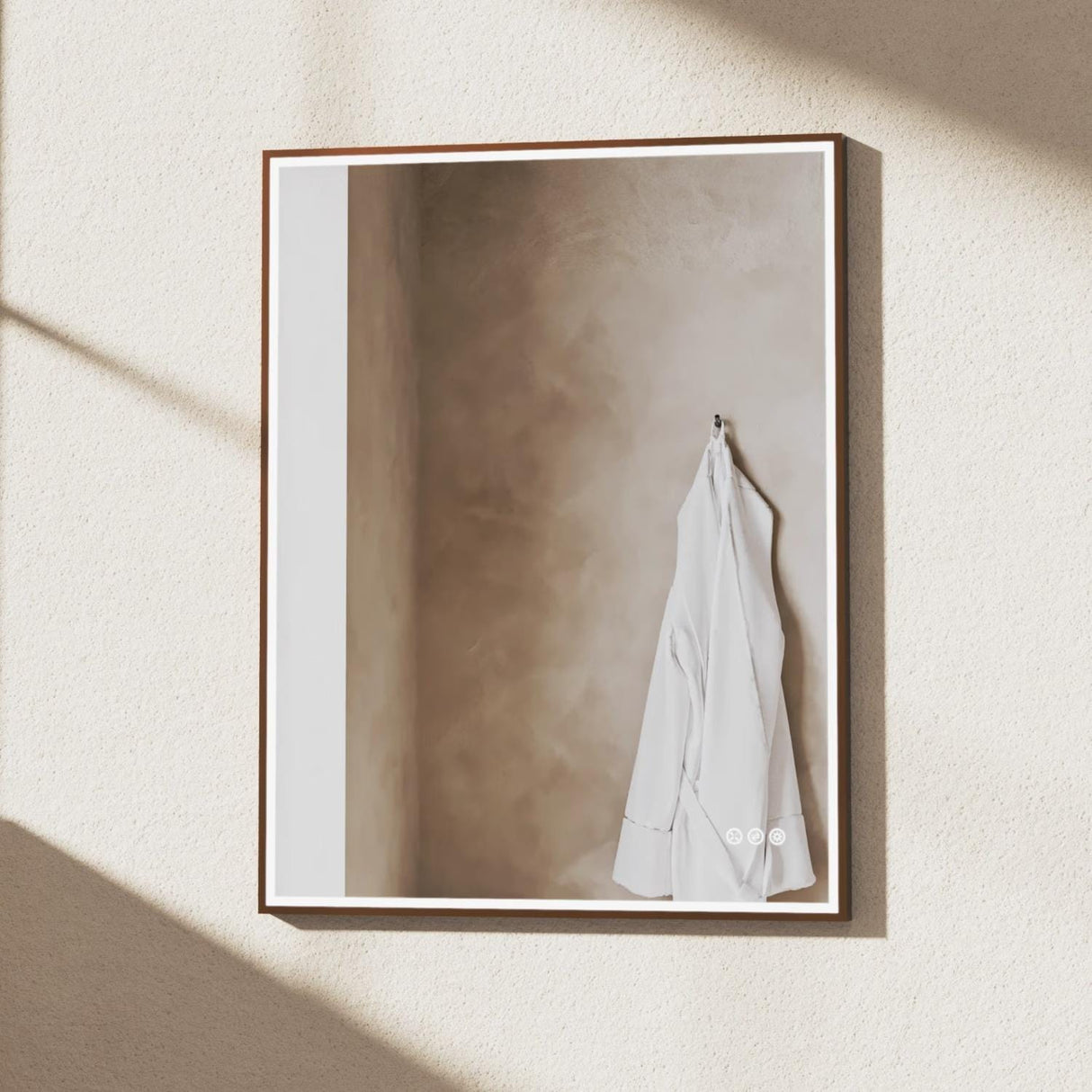 Crosswater Illuminated Mirror 700 x 900mm / Brushed Bronze Crosswater MPRO LED Illuminated Rectangular Mirror