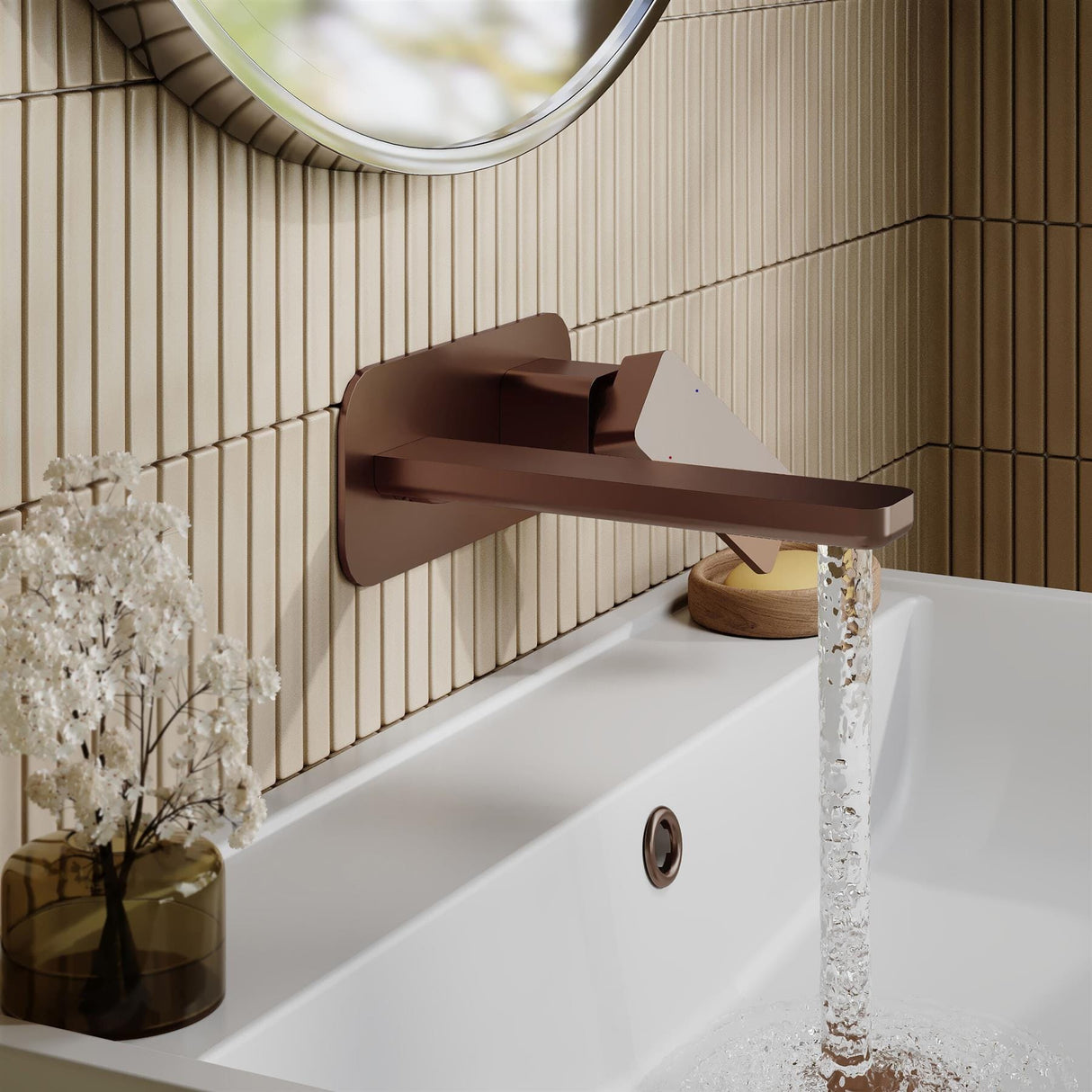 Aquarius Bathrooms Wall Mounted Basin Tap Aquarius Tetra Wall Mounted 2 Tap Hole Basin Mixer Tap