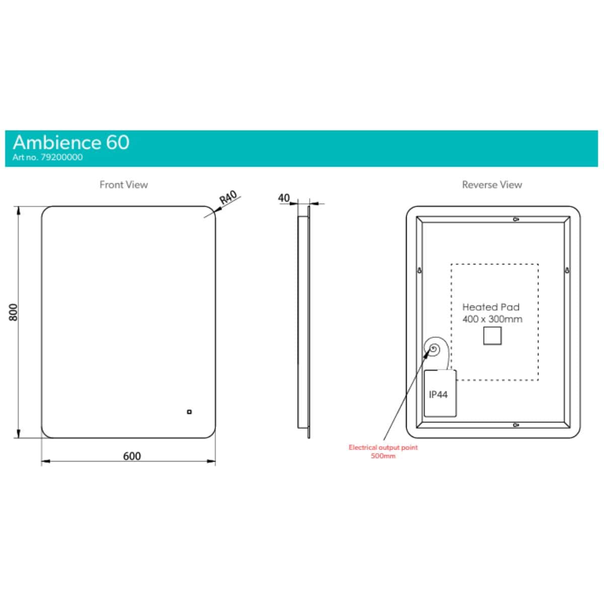 hib. Illuminated Mirror hib. Ambience LED Illuminated Mirror