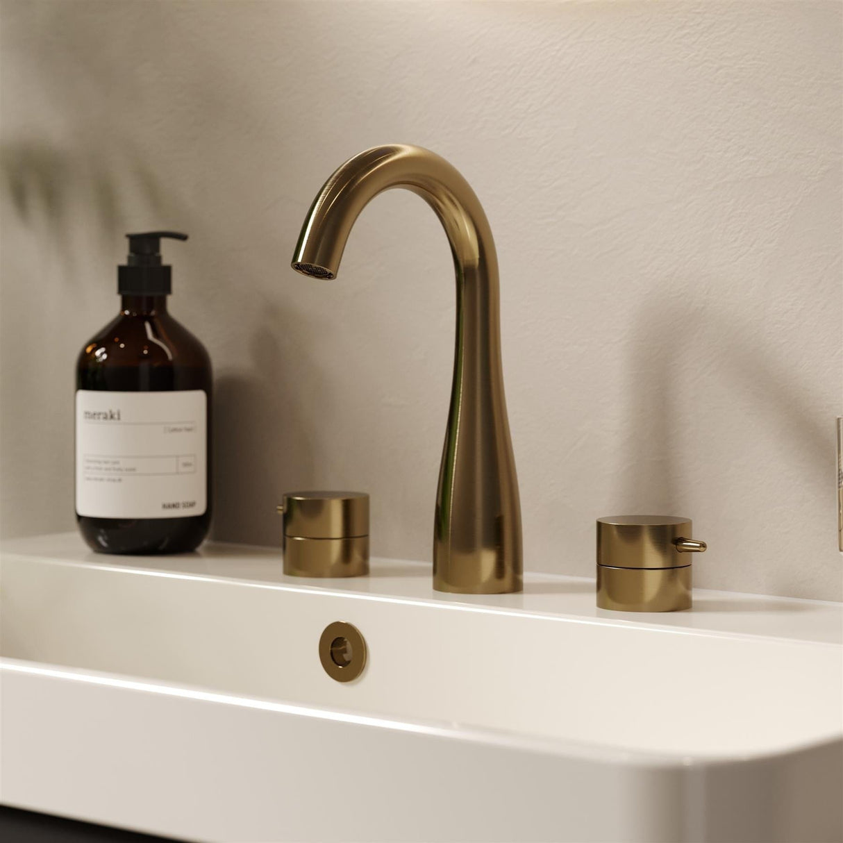 Saneux 3 Tap Hole Basin Set Brushed Brass Saneux Eden 3 Hole Basin Mixer Tap