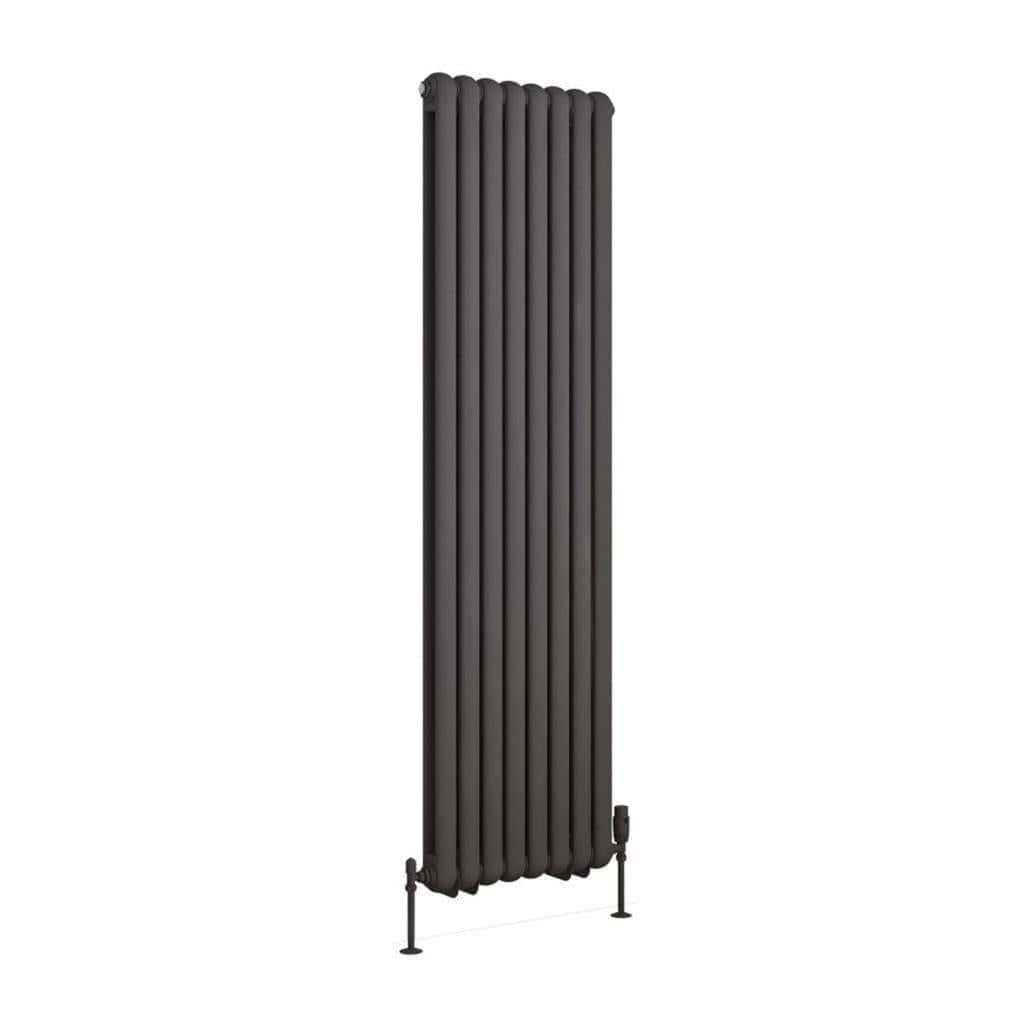 Eastbrook Column Radiator Eastbrook Rubano Straight Vertical Traditional Column Radiator in Matt Anthracite