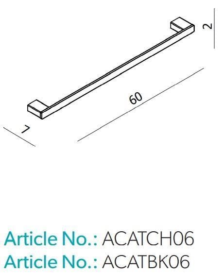 HiB Towel Rails and Rings HiB Atto 600mm Towel Rail