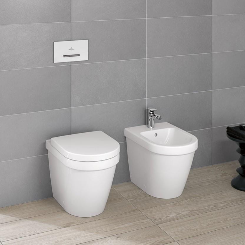 Villeroy & Boch Back To Wall Toilet Villeroy & Boch Architectura Back to Wall Rimless Toilet with Soft Close Seat and DirectFlush