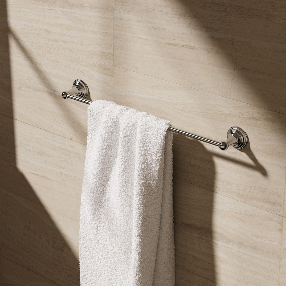 Crosswater Towel Rails and Rings Chrome Crosswater Belgravia 600mm Single Towel Rail
