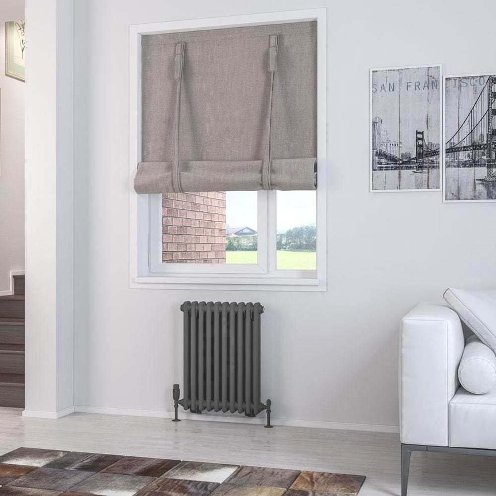 Eastbrook Column Radiator 600 x 473 / Electric Only Eastbrook Rivassa Traditional 2 Column Radiator in Matt Anthracite