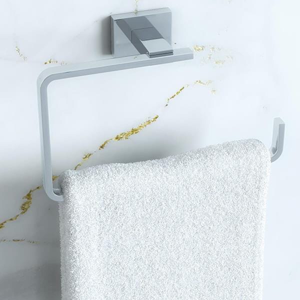 VADO Towel Rails and Rings Vado Level Towel Ring in Chrome