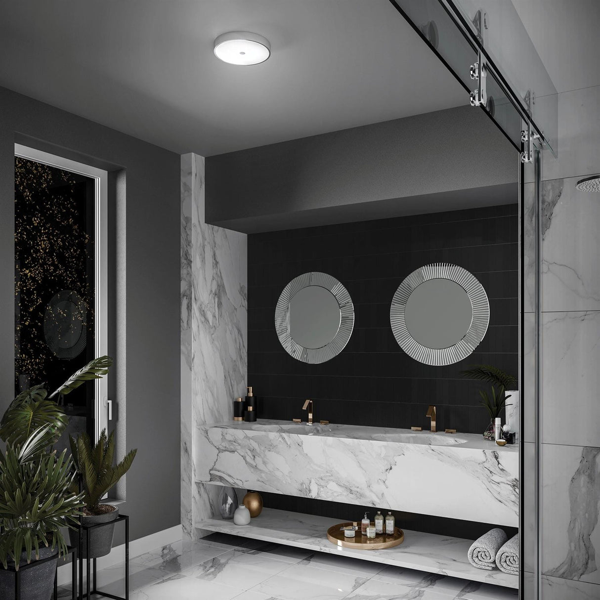 UK Bathroom Store Bathroom Lighting Horizon HiB Ceiling Light