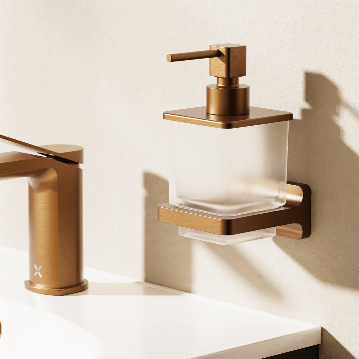 Crosswater Soap Dispenser Brushed Bronze Crosswater Rotar Soap Dispenser