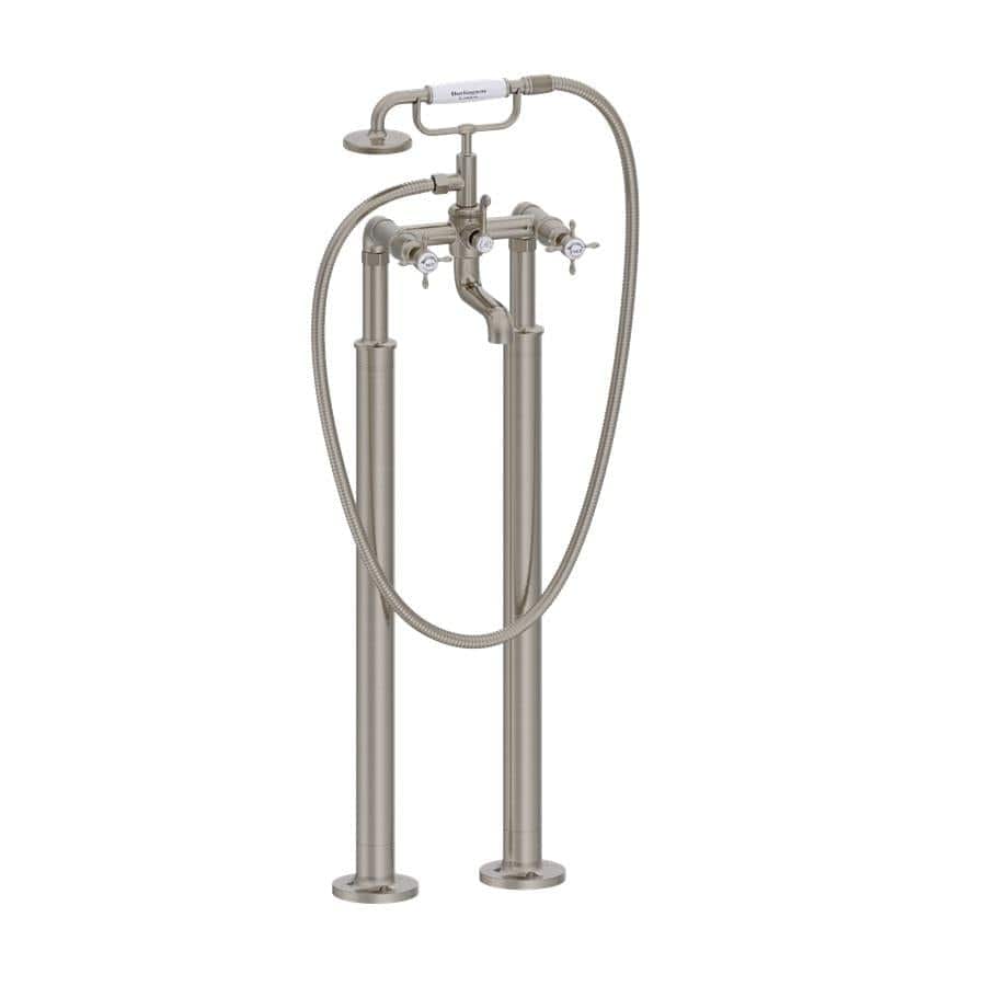 UK Bathroom Store Freestanding Bath Filler Brushed Nickel Burlington Guild Floor Standing Bath Shower Mixer