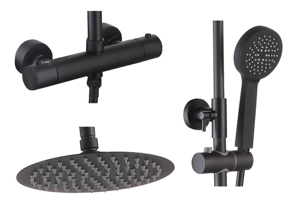 Aquarius RainLux Cool Touch Adjustable Round Exposed Shower Valve and Kit