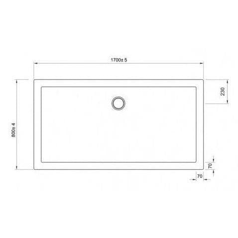 Crosswater Rectangle Shower Tray Crosswater 35mm Acrylic Rectangle Shower Tray