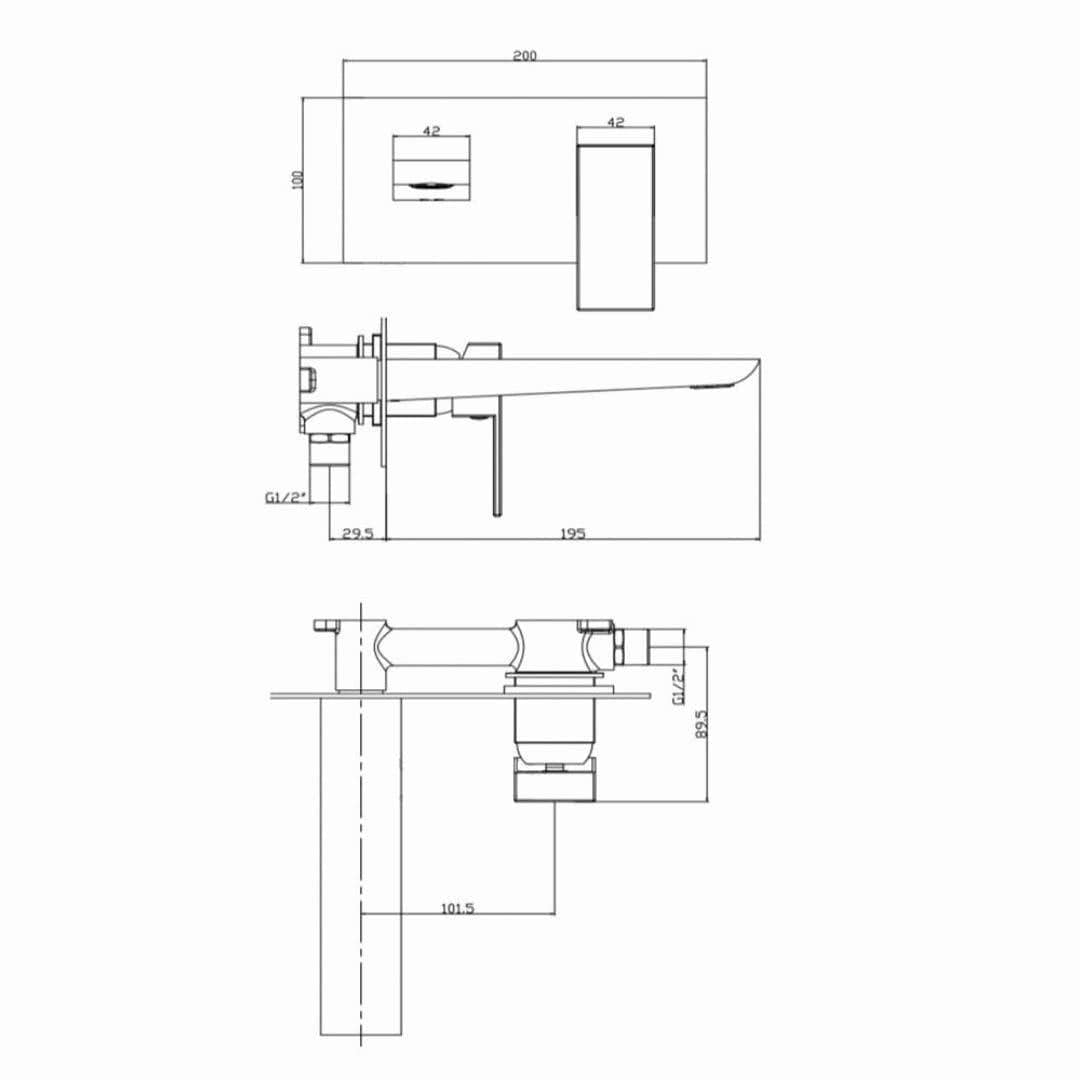 Aquarius Wall Mounted Basin Tap Aquarius Hydro Wall Mounted Basin Mixer Tap