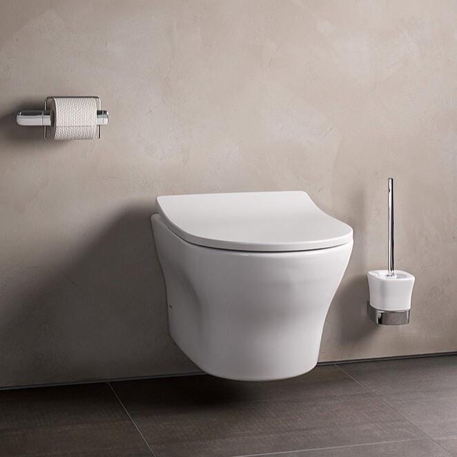 TOTO Wall Hung Toilet TOTO MH Wall Hung Rimless Toilet with Tornado Flush and Soft Close Seat