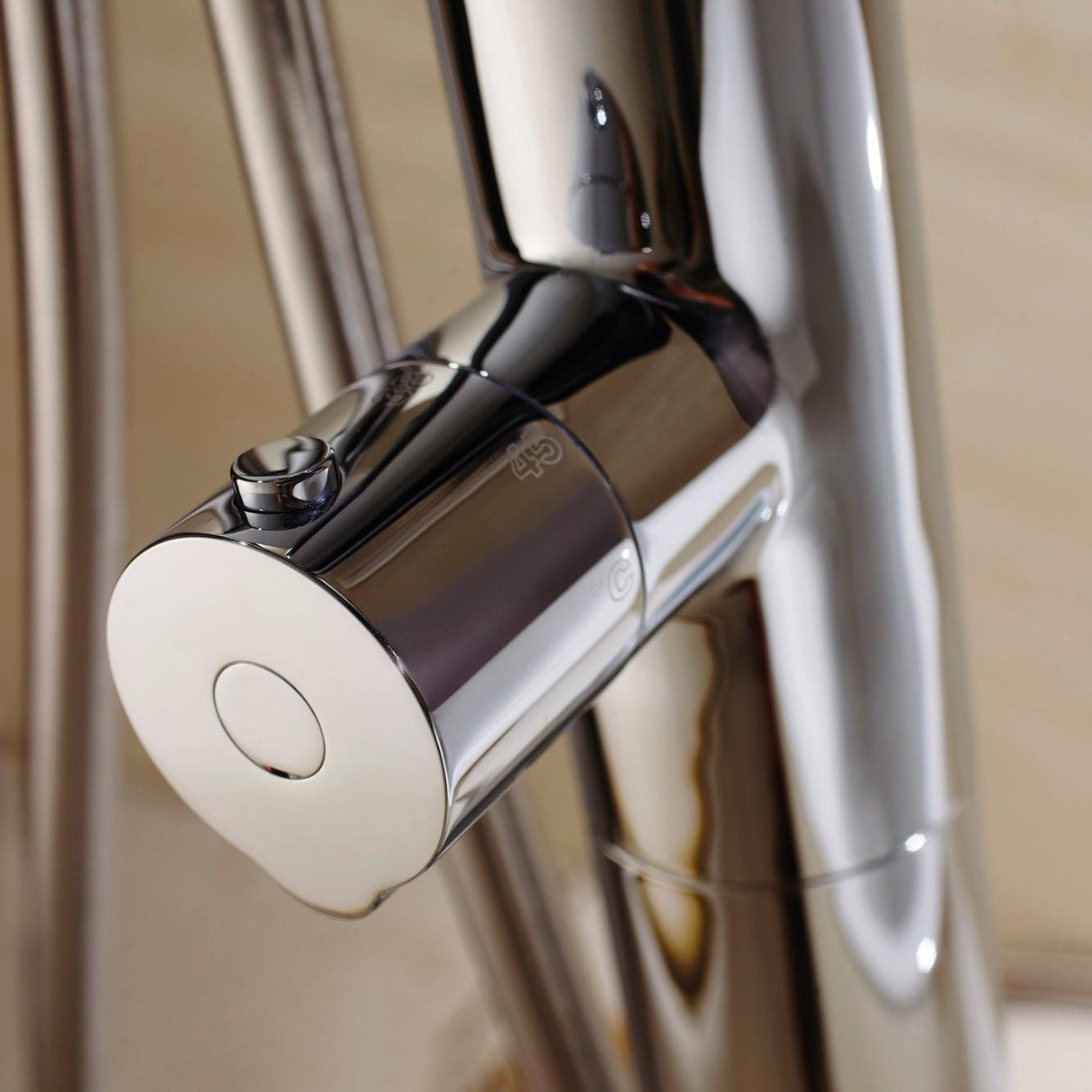 Flova Freestanding Bath Filler Flova Allore Thermostatic Floor Standing Bath and Shower Mixer with Shower Set in Diamond Chrome