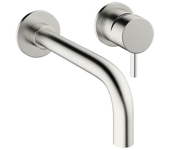 Crosswater Wall Mounted Basin Tap Brushed Stainless Steel Crosswater Mpro 2 Hole Wall Mounted Basin Mixer Tap