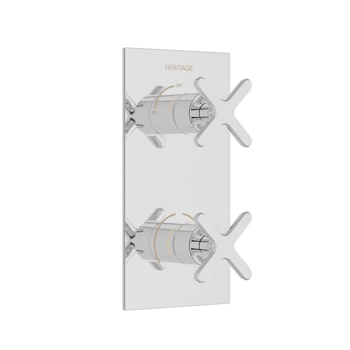 Heritage Concealed Shower Set Heritage Salcombe Concealed Thermostatic Shower Valve with Fixed Shower Head, Handset and Flexible Riser