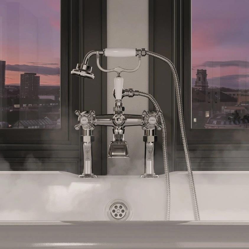 Imperial Bath Shower Mixer Imperial Lichfield Deck Mounted Bath Shower Mixer - Chrome - ZLICBSMDMCP