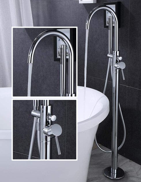 Aquarius Freestanding Bath Filler Aquarius RF-Series Floor Standing Bath Shower Mixer with Shower Kit