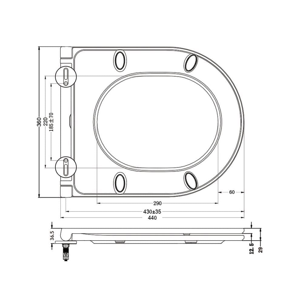 Imex Toilet Seat Imex Blade/Ivan Soft Close, Quick Release Toilet Seat in White