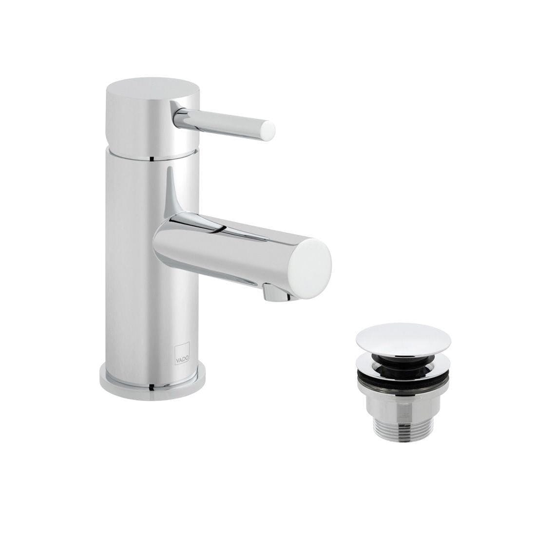 VADO Mono Basin Tap Vado Zoo Mono Basin Mixer Tap with Universal Waste in Chrome