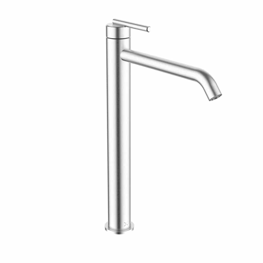 Crosswater Tall Basin Tap Stainless Steel Crosswater 3ONE6 Lever Tall Monobloc Basin Mixer Tap