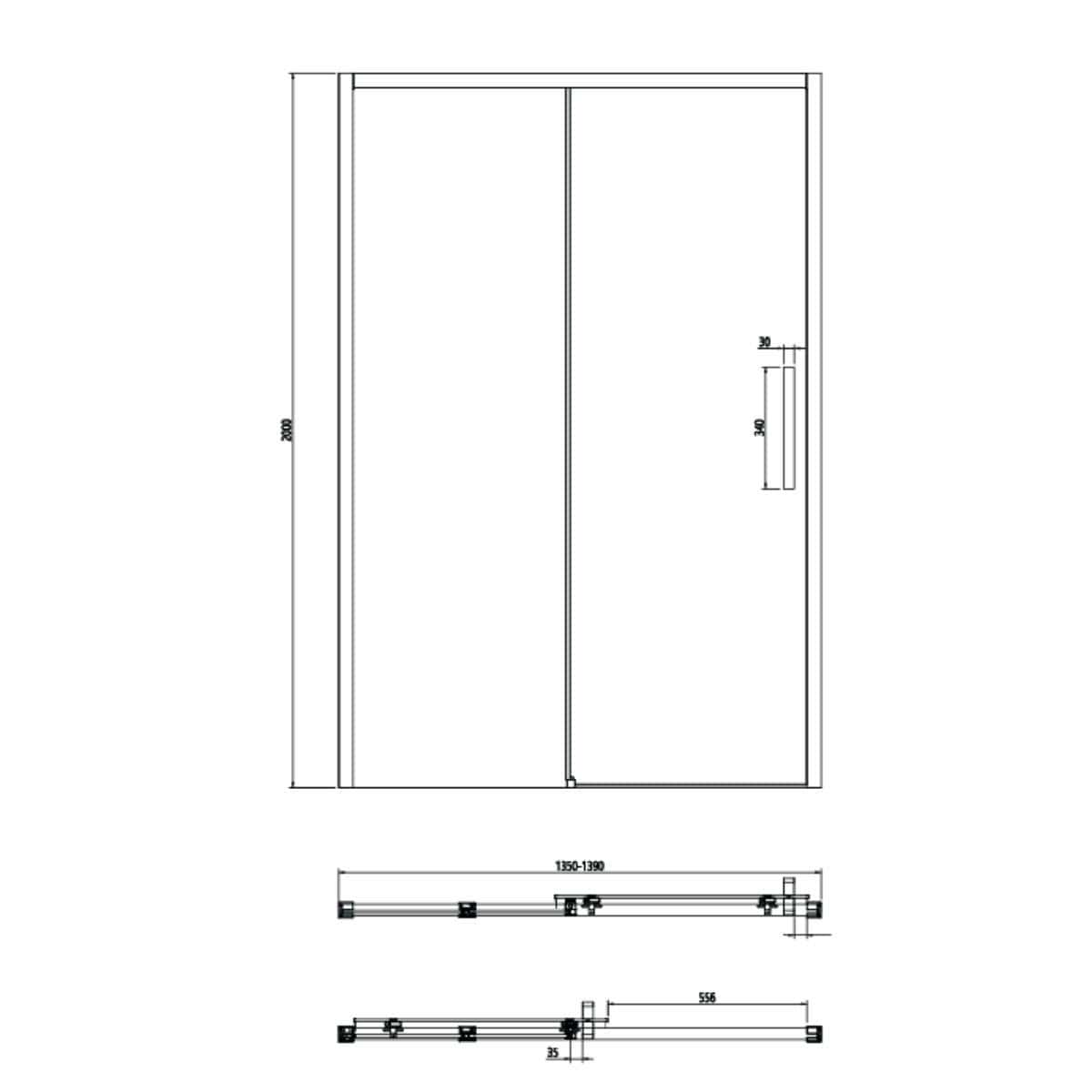 Crosswater Sliding Shower Door Crosswater Asura 8mm Sliding Shower Door