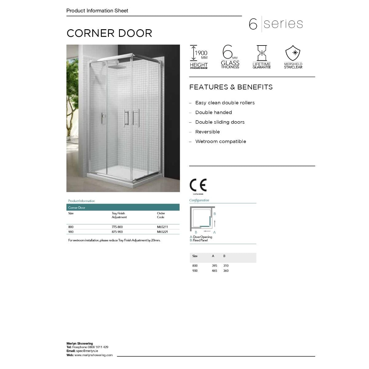 Merlyn Corner Entry Shower Door Merlyn Series 6 Corner Entry Shower Enclosure