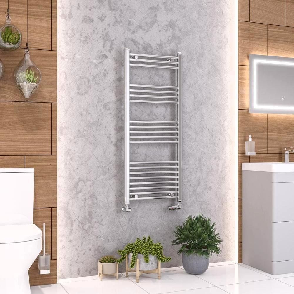 Eastbrook Ladder Rail 1200 x 500mm / Electric Only Eastbrook Wendover Straight Heated Towel Rail in Chrome