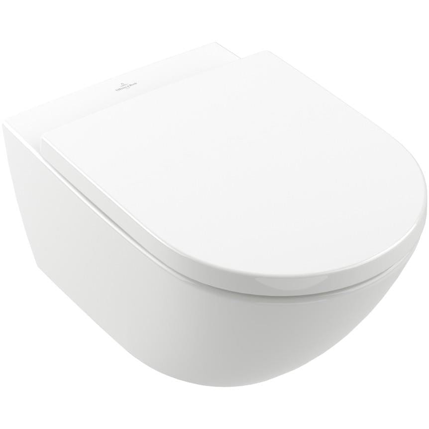 Villeroy & Boch Wall Hung Toilet Villeroy & Boch Subway 3.0 Combi-Pack Wall Hung Rimless Toilet with TwistFlush and Soft Close Seat