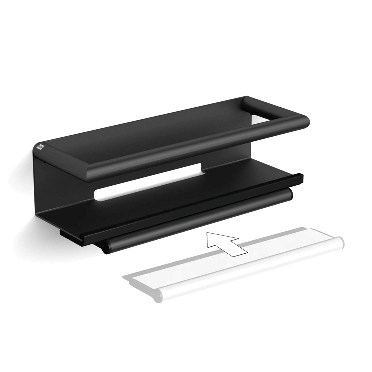 hib. Shower Shelf with Grab Bar and Magnetic Squeege