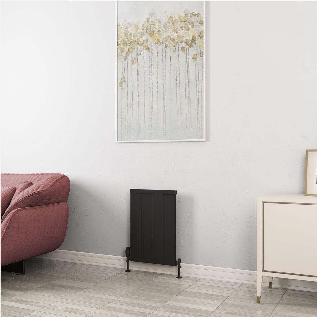Eastbrook Panel Radiator 600 x 410mm / Matt Black Eastbrook Kingswood Slimline Horizontal Aluminium Radiator