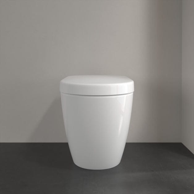 Villeroy & Boch Back to Wall Toilet Villeroy & Boch Subway 2.0 Rimless Back to Wall Toilet with Soft Close Seat