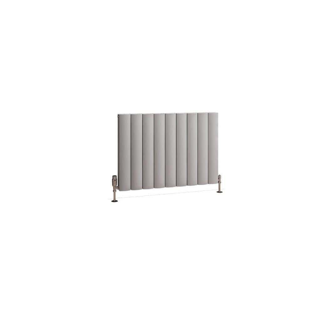 Eastbrook Panel Radiator Eastbrook Guardia Straight Horizontal Aluminium in Matt Grey