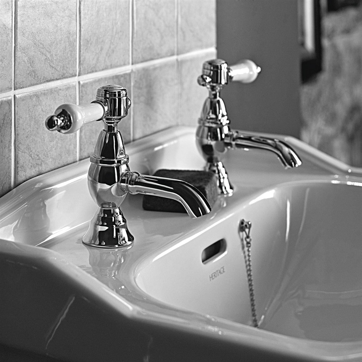 Heritage Pillar Basin Tap Heritage Glastonbury Basin Pillar Taps (Pair)
