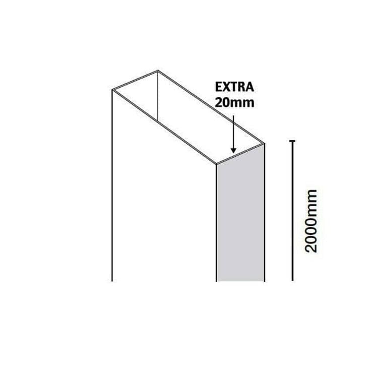 Merlyn Extension Profile Merlyn 8 Series Extension Profile for Hinged Doors and Quadrant Enclosures