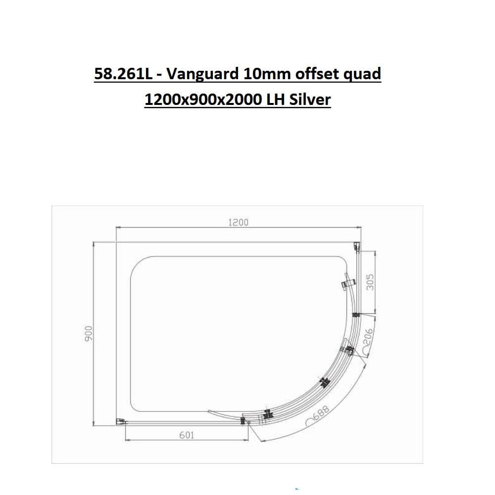 Eastbrook Quadrant Shower Enclosure Eastbrook Vanguard 10mm Quadrant Shower Enclosure